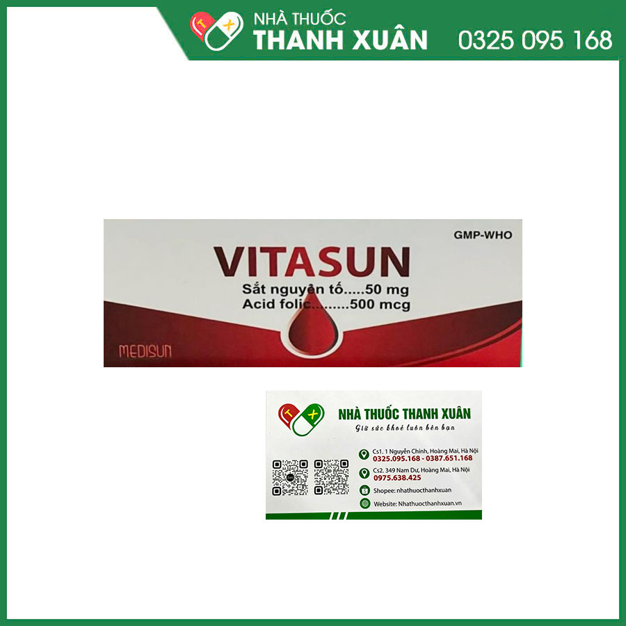 Vitasun thuốc điều trị và phòng ngừa bệnh thiếu máu